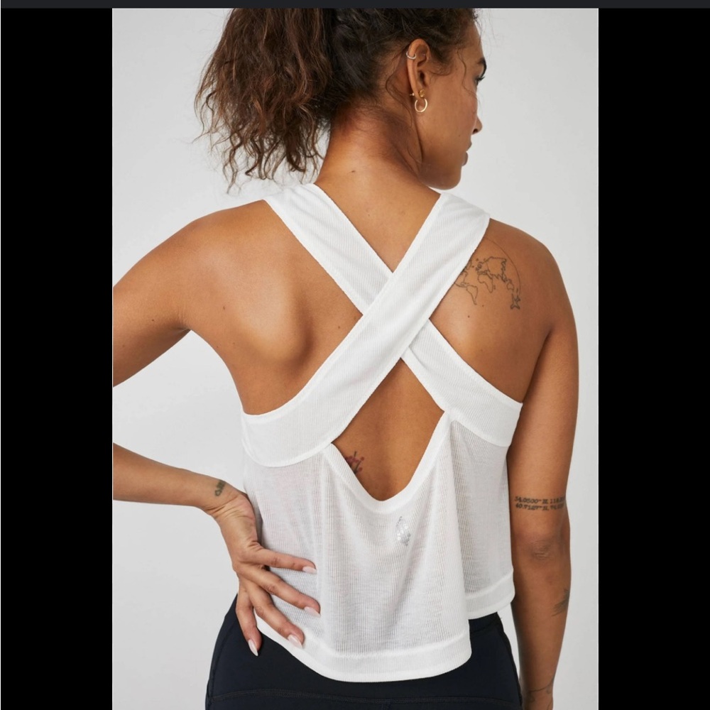 NWT- Free People- Keep Away Tank- White- Sz XL